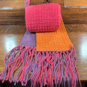 Vibrant Multicolor Crochet Scarf